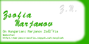 zsofia marjanov business card